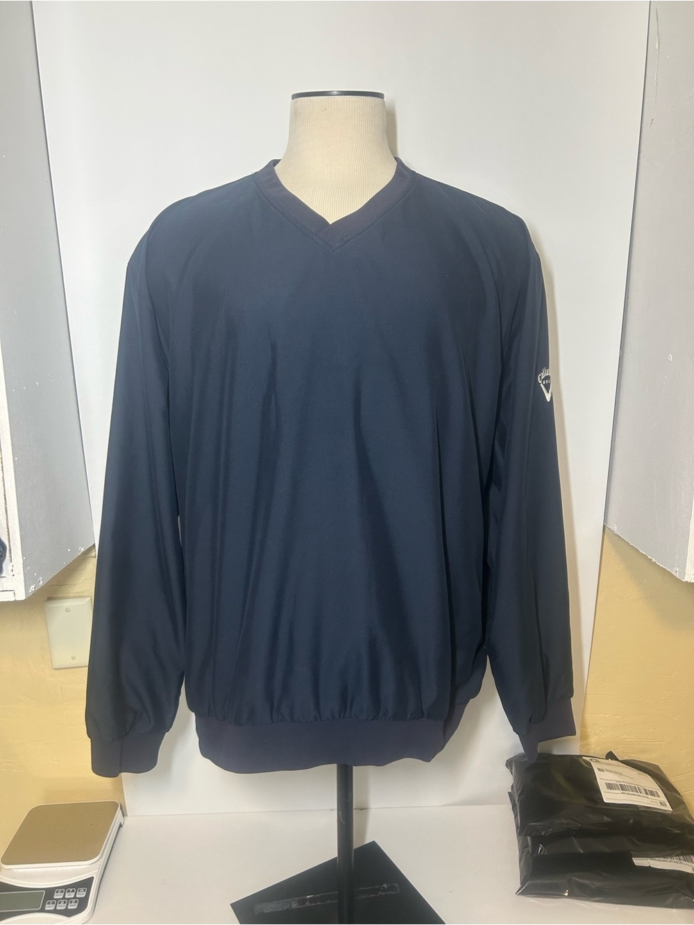 Men's Navy V-Neck windbreaker Callaway